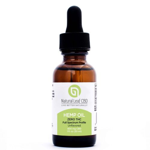 Buy CBD Oil Online Natural Leaf CBD ZERO THC Tincture 500 mg