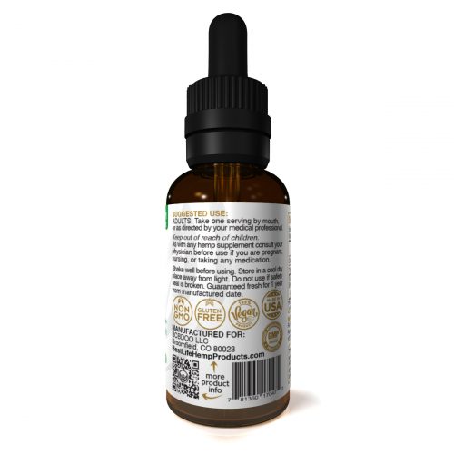 Best Life Hemp Full Spectrum CBD Tincture Natural 21mg Lab Tested Side 2