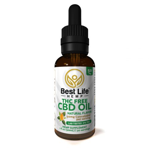 Best Life Hemp Full Spectrum CBD Tincture THC Free 50mg Lab Tested