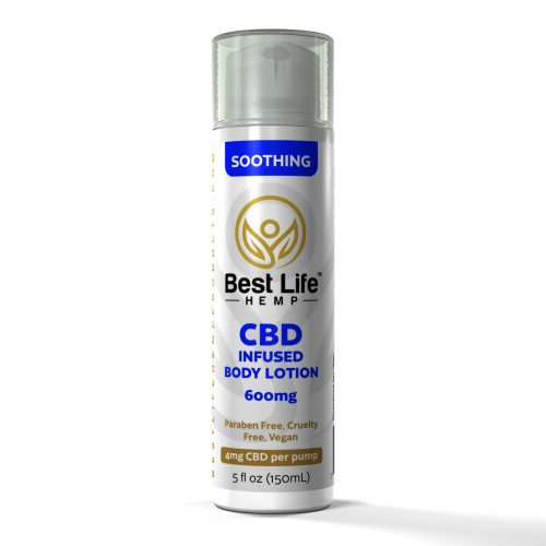 Best Life Hemp Lab Tested CBD Infused Body Lotion Soothing 600mg Airless Pump