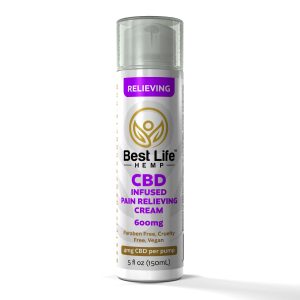 Best Life Hemp Lab Tested CBD Infused Pain Relieving Cream 600mg Airless Pump