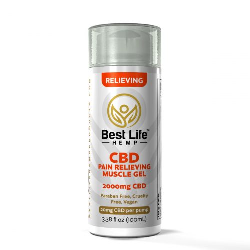Buy CBD Oil Online Best Life Hemp Pain Relieving Muscle Gel 2000mg front