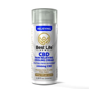 Buy CBD Oil Online Best Life Hemp Pain Relieving Cooling Cream 2000mg front