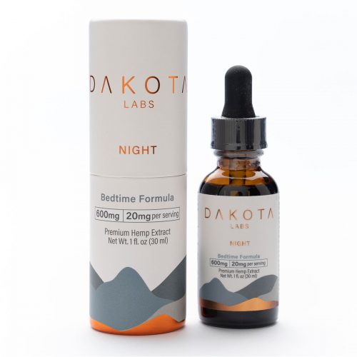 Buy CBD Oil Online Dakota Labs Night Bedtime Formula Tincture Premium Hemp Extract 600mg
