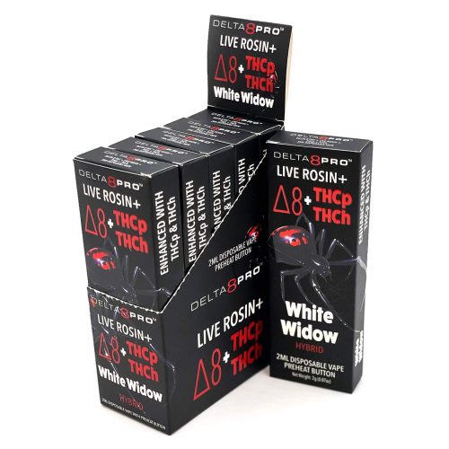 Delta 8 Pro Live RosinD8THCPTHCH White Widow 5ct Display Box Open Individual