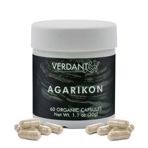 Buy CBD Oil Online Verdant Leaf Organic Mushroom Capsules Agarikon Jar