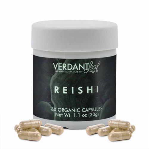 Buy CBD Oil Online Verdant Leaf Organic Mushroom Capsules Reishi Jar