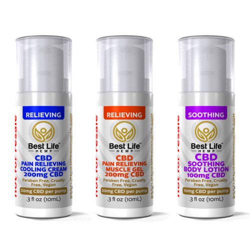 Best Life Hemp Topical Pain Relieving 3 Pack Bundle