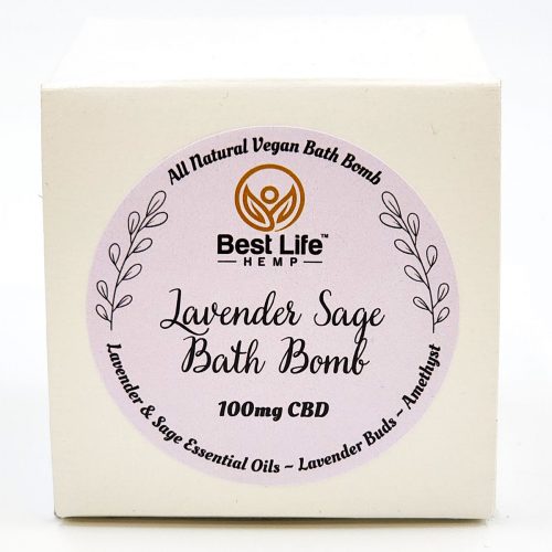 Best Life Hemp 100mg CBD Bath Bomb Lavender Sage