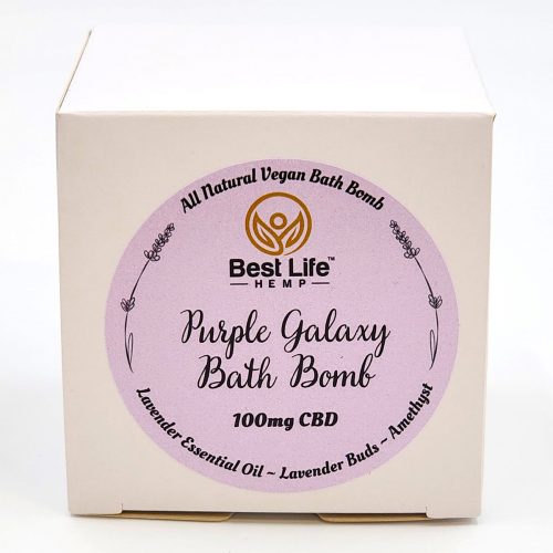 Best Life Hemp 100mg CBD Bath Bomb Purple Galaxy